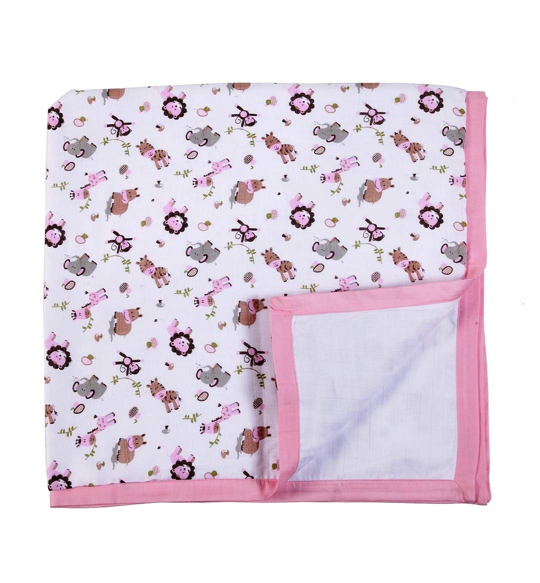 My Milestones 3 Layered Muslin Blanket - Pink