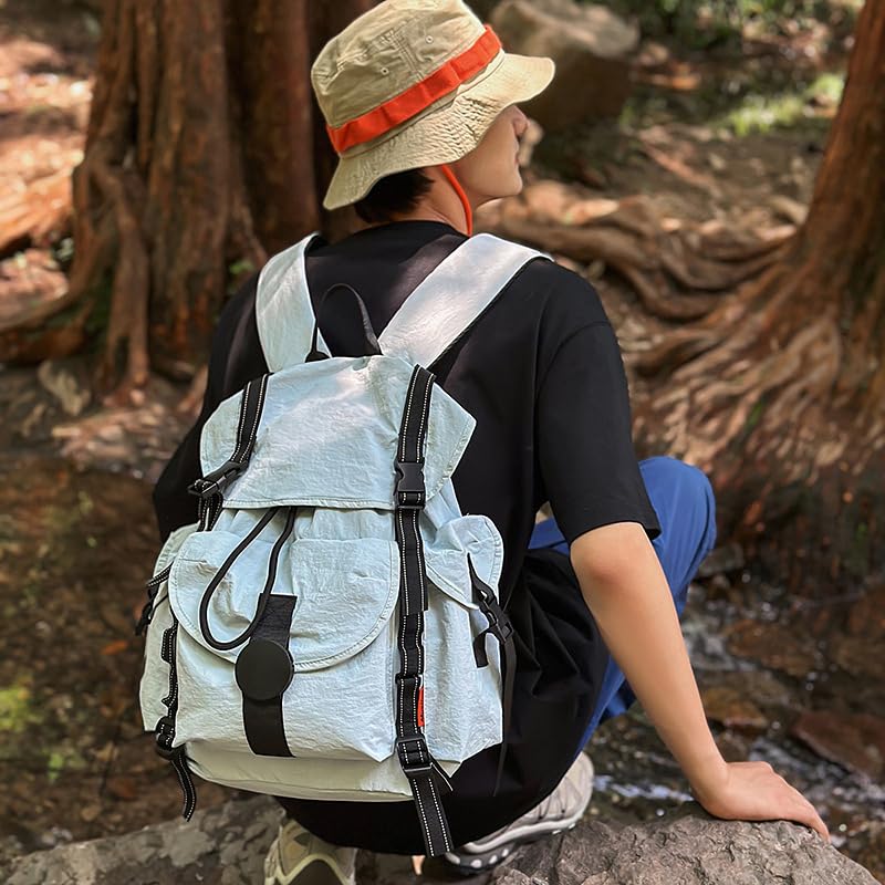 Outdoor Hiking Backpack Lightweight Large Capacity Travel Daypack with Water-Resistant Fabric for Trekking Camping Trips (Blue)2