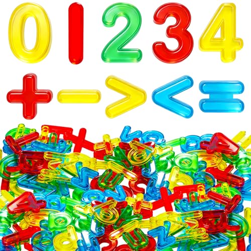 Image of Bbiamsleep 45PCS Plastic Numbers Symbols Colorful Light Table Manipulatives