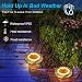 Luces Solares Exterior Jardin 8LED 4pcs 100LM, Impermeable IP65 Solar Luz Blanca...