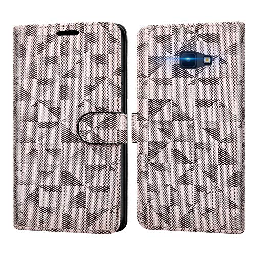 CoverON Wallet Designed for Samsung Galaxy J4 Plus Case/Galaxy J4 Core Case/Galaxy J4 Prime Case Case, RFID Blocking Folio PU Leather Phone Pouch - Beige Checker