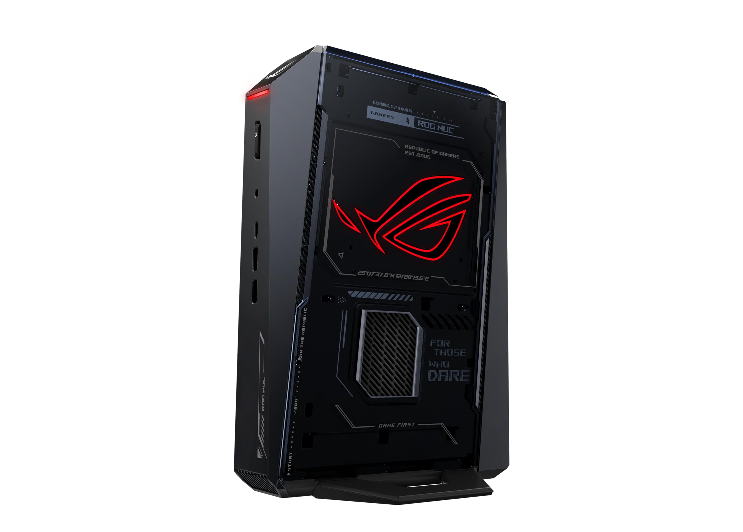 Mini PC da gioco ROG NUC (2025) con CPU ARL-HX Intel Core Ultra 9 (Serie 2), GPU mobile NVIDIA GeForce RTX 5070, RAM DDR5 da 32 GB, SSD NVMe da 1 TB, Thunderbolt 4, raffreddamento a tripla ventola e