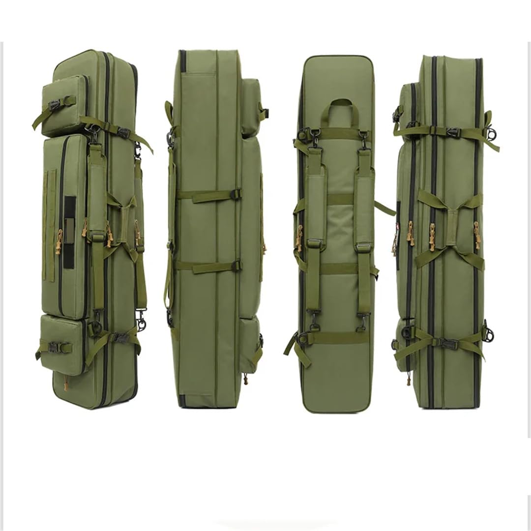 Suwequest Borsa per canna da pesca allargata portatile Borsa da pesca impermeabile Borsa da pesca multifunzione Grande capacità all'aperto Borsa da pesca per canna da mare, cachi 80 cm