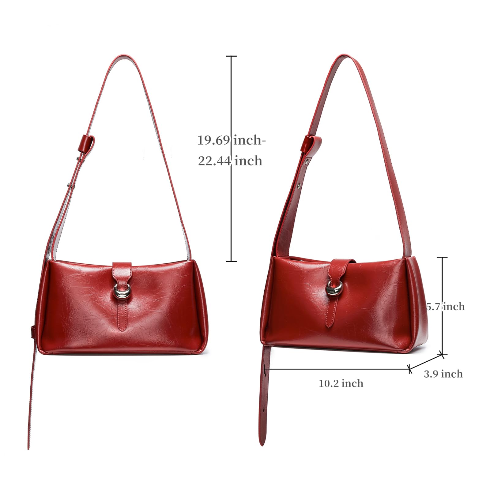 LA FESTIN Small Bag Crossbody Purse For Women: Red Shoulder Handbags - Ladies Mini Clutch Comfortable Beautiful for Work