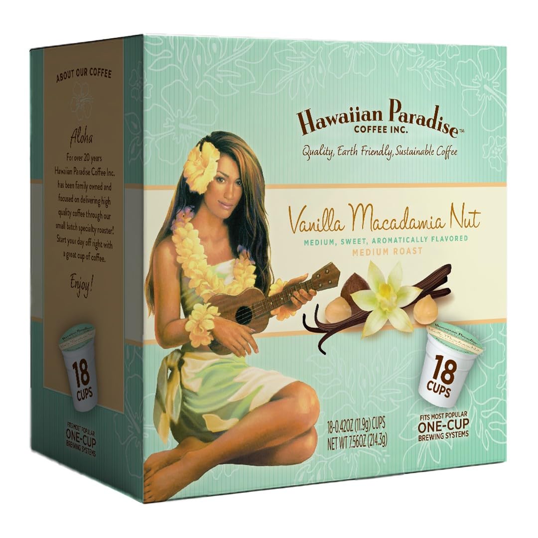 LECOUVENTDESMINIMESAquaParadisボタニカル⭐︎ Amazon.com : Hawaiian Paradise Coffee Vanilla Macadamia Nut Single