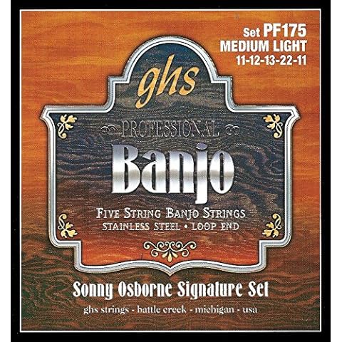 Cuerdas para banjo GHS PF 175 Sonny Osborne Acero Inoxidable 5-cuerdas Cover