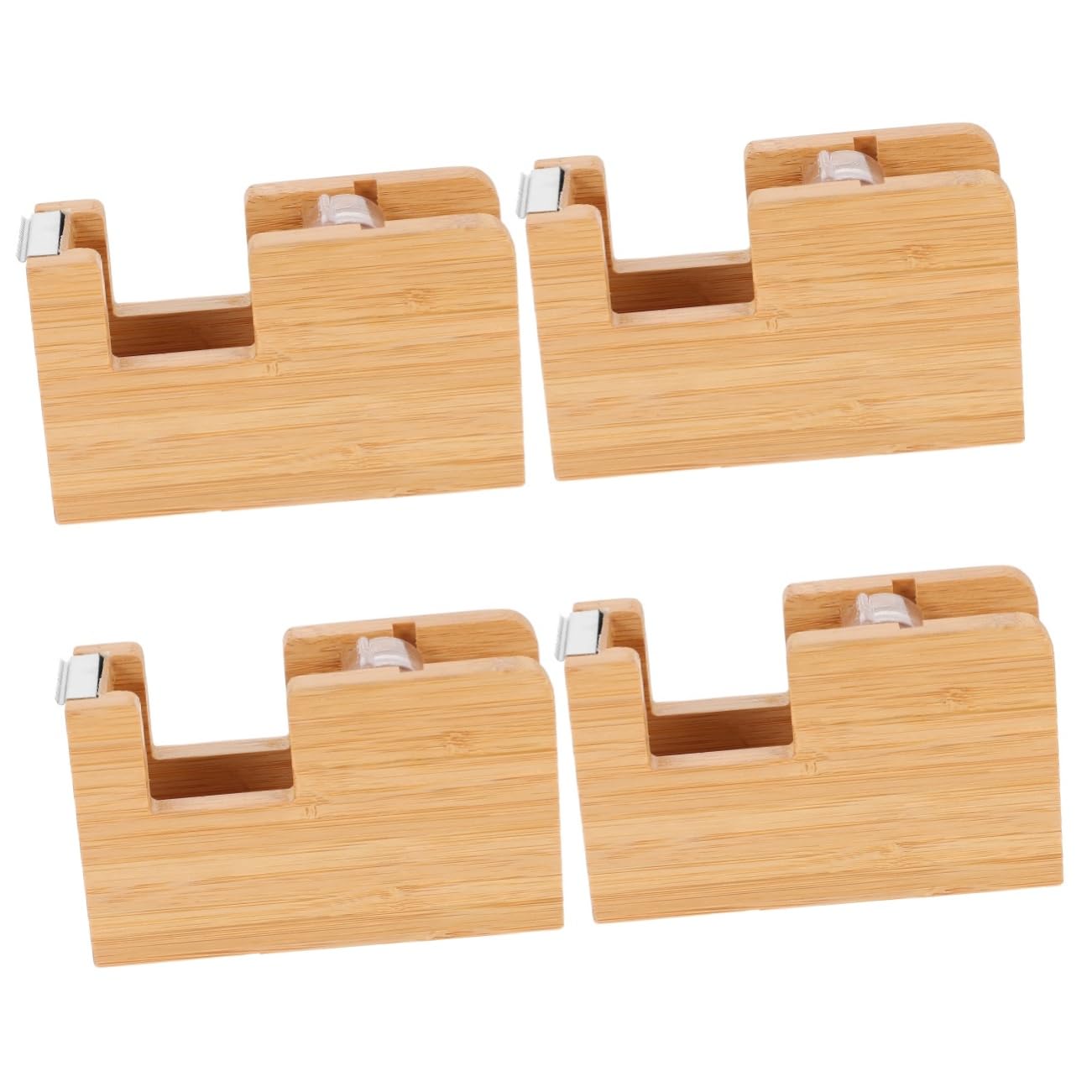 Uonlytech 4 Pezzi Dispenser Nastro Adesivo Portatile con Taglierina per Nastro Design per Ufficio e Casa Compatibile con Facile Riporre e Trasportare