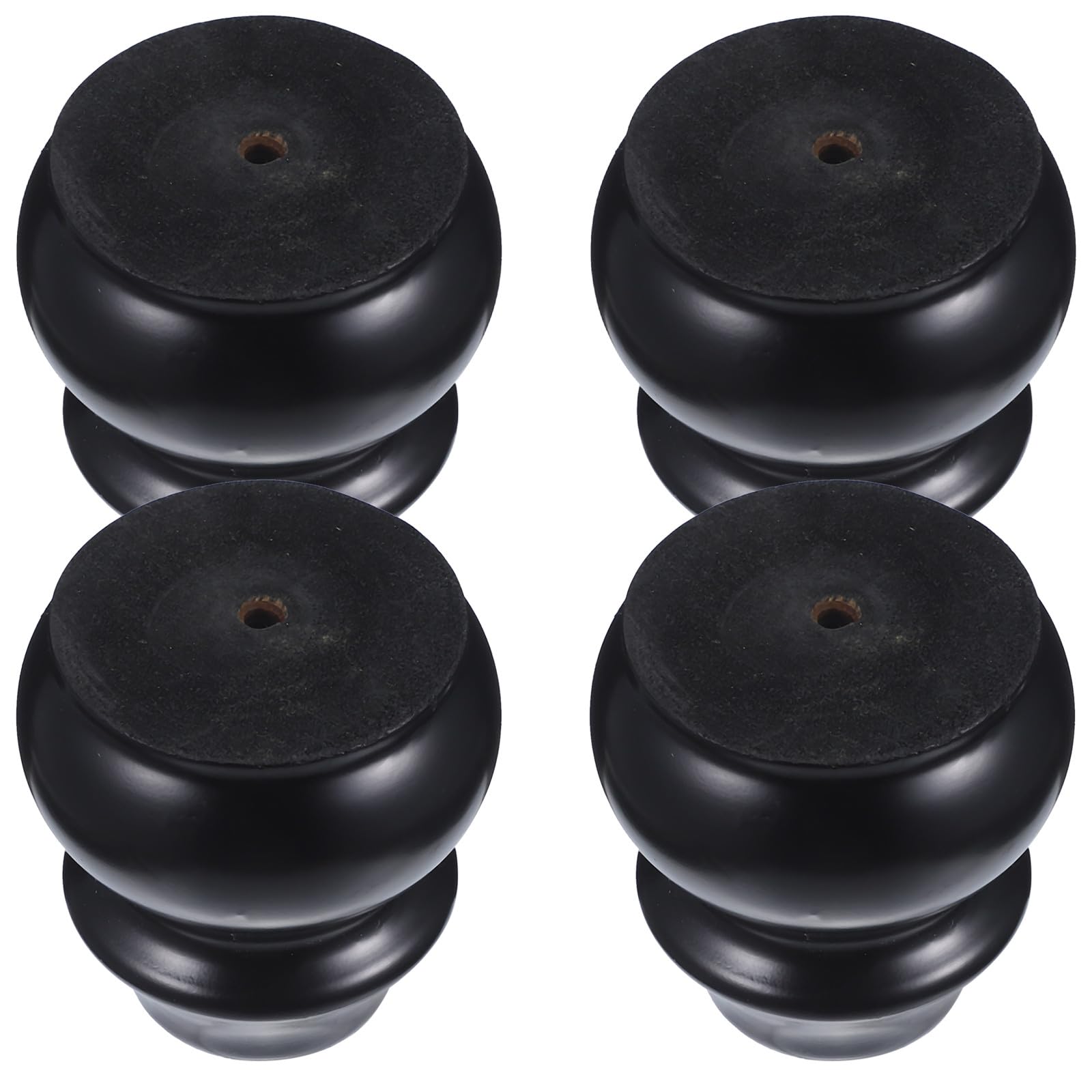 Patas de madera maciza premium para muebles negros sofisticados de sala y dormitorio