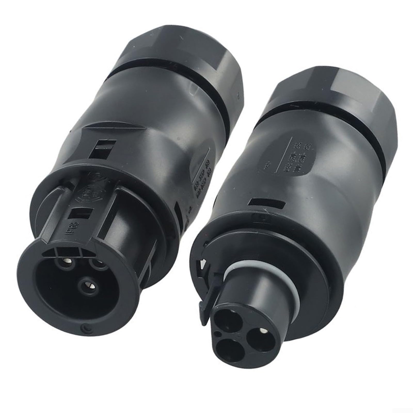 Presa CA IP68 a 3 pin e set per inverter, connettore impermeabile flessibile compatibile con cavi da 10-13 mm, trasmissione di potenza sicura per sistemi solari, nero