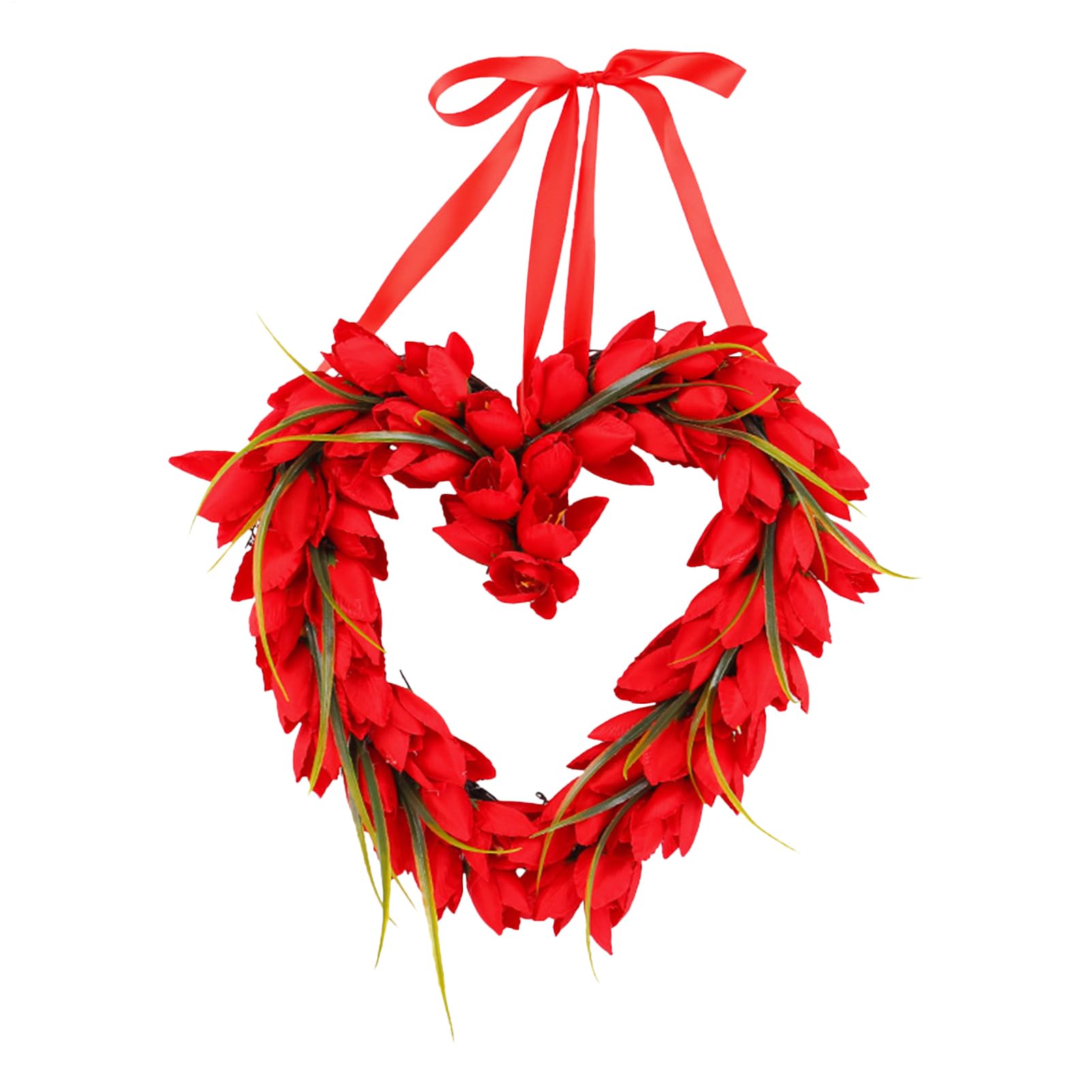 Couronne de porte Saint-Valentin décoration cœur pour café