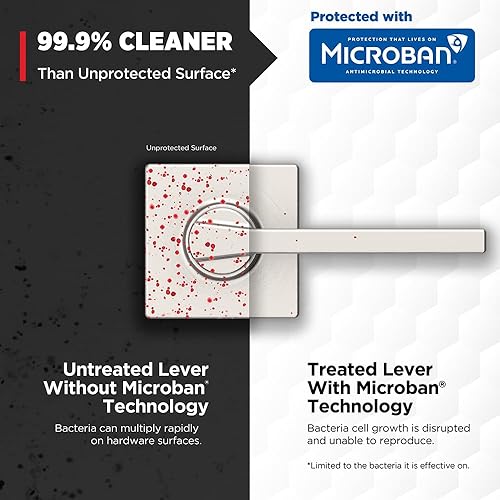 Miniatura 89 de Kwikset Casey - Manija de bloqueo de puerta de entrada, entrada exterior con llave segura, mango reversible, tecnología de seguridad SmartKey Re-Key