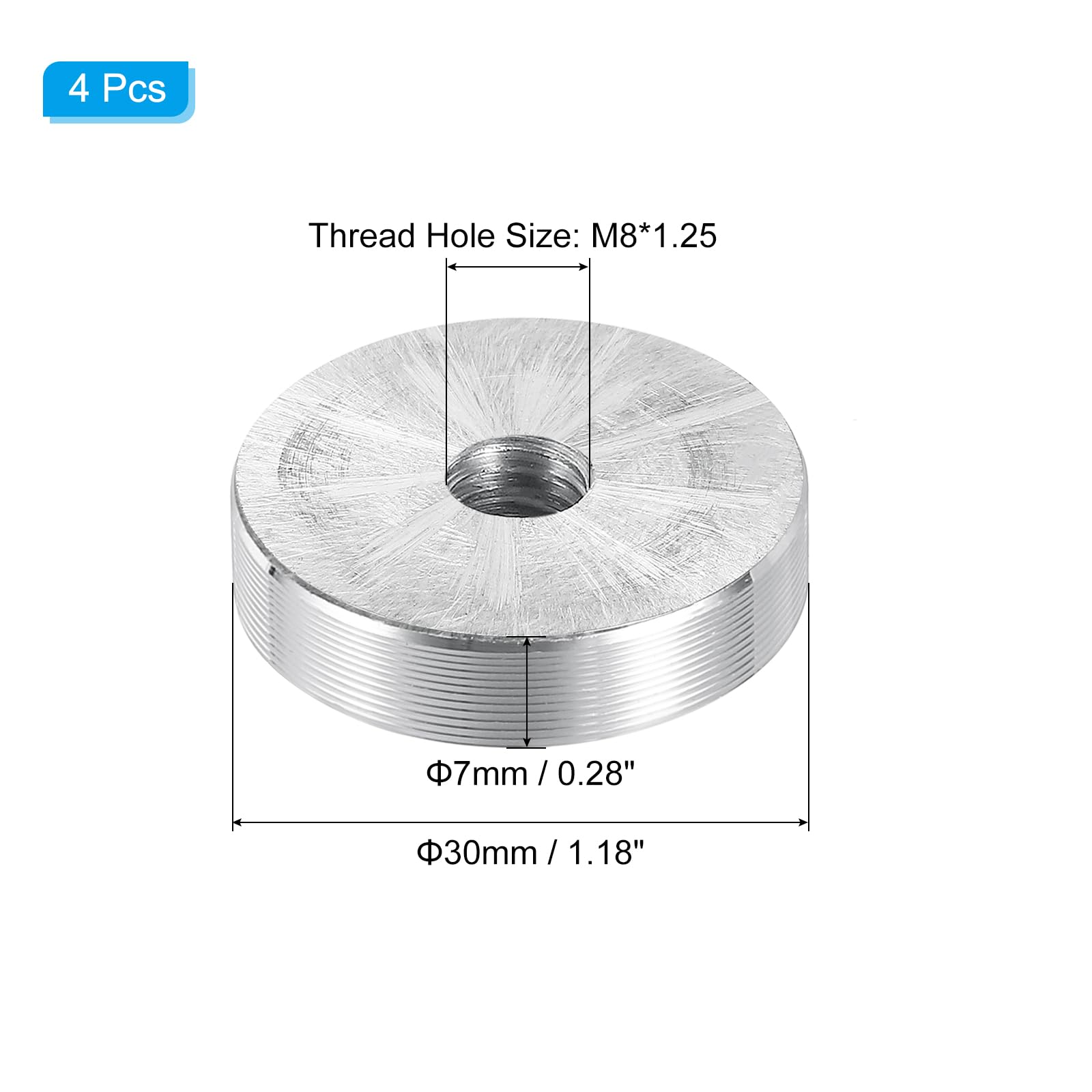 Bistrotafel Rond - Aluminium Frame - RVS Bovenblad - 73(H)x70()cm