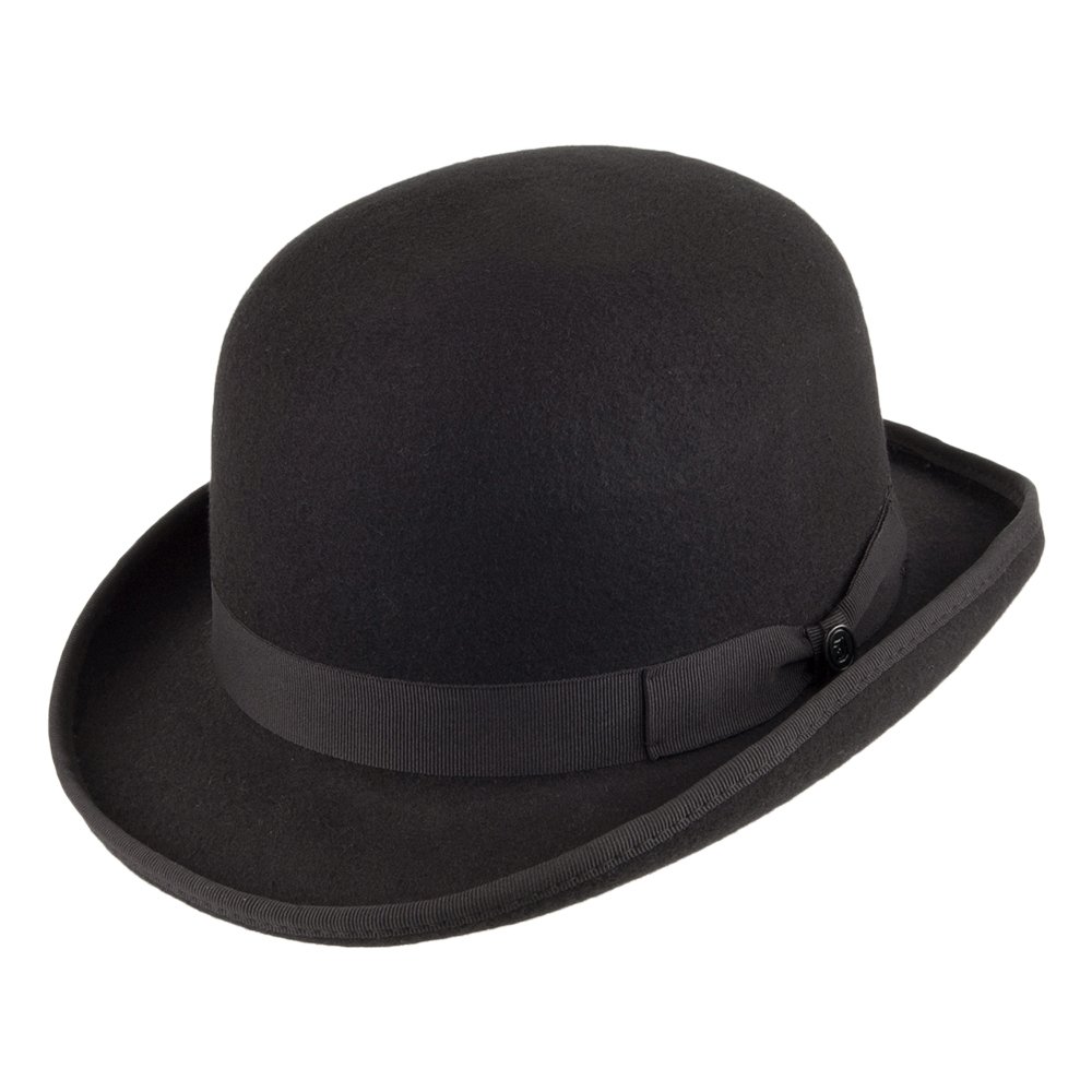 Jaxon & James Wool Felt English Bowler Hat - Black - Small