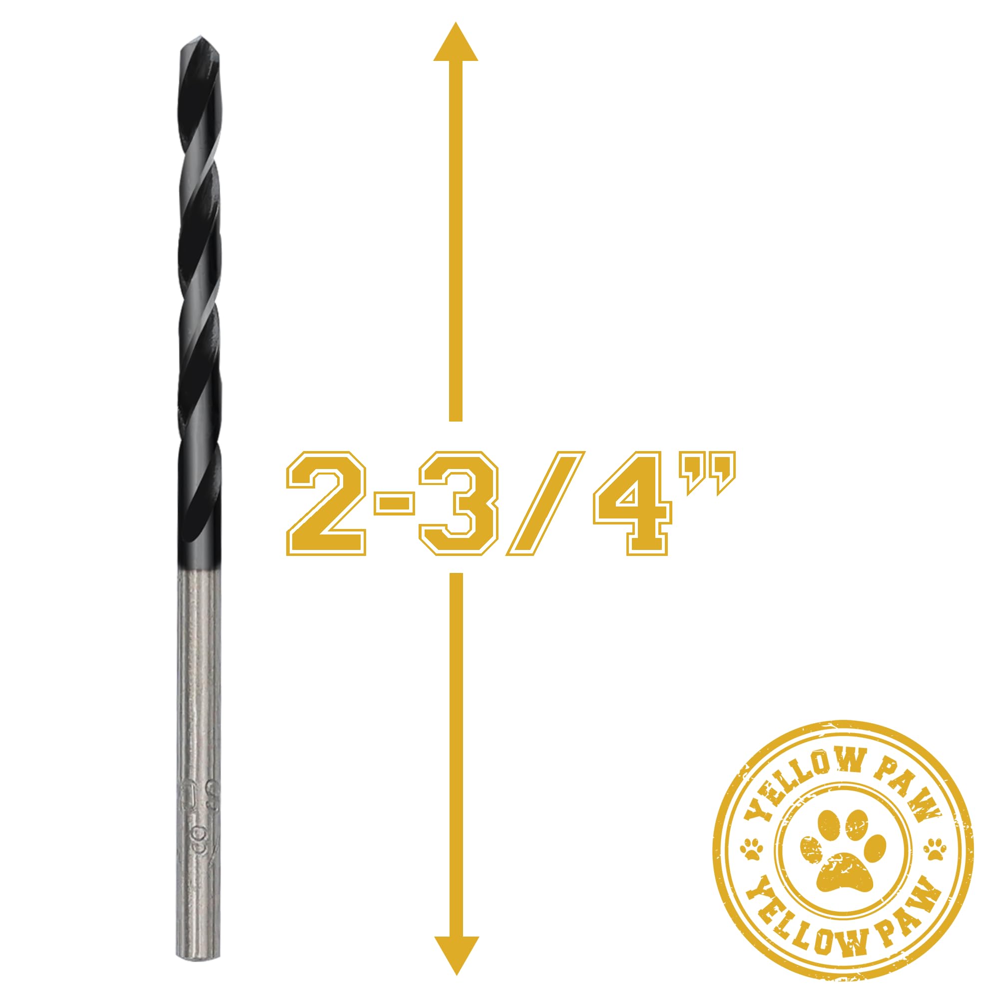 Yellow Paw 1/8" Cobalt Drill Bits (3 Pack) -2 Yellow Paw 1/8" Cobalt Drill Bits (3 Pack) -2