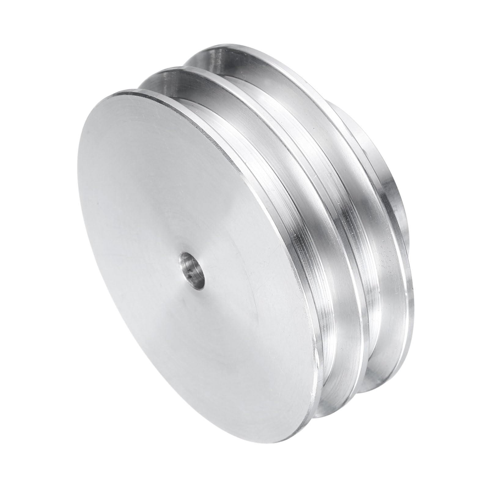 QUARKZMAN Puleggia a V Foro 5mm Diametro Esterno 60mm Doppia Scanalatura in Lega di Alluminio per Macchina da Trapano per Albero Motore 6mm(1/4") Cintura Sagomata in PU