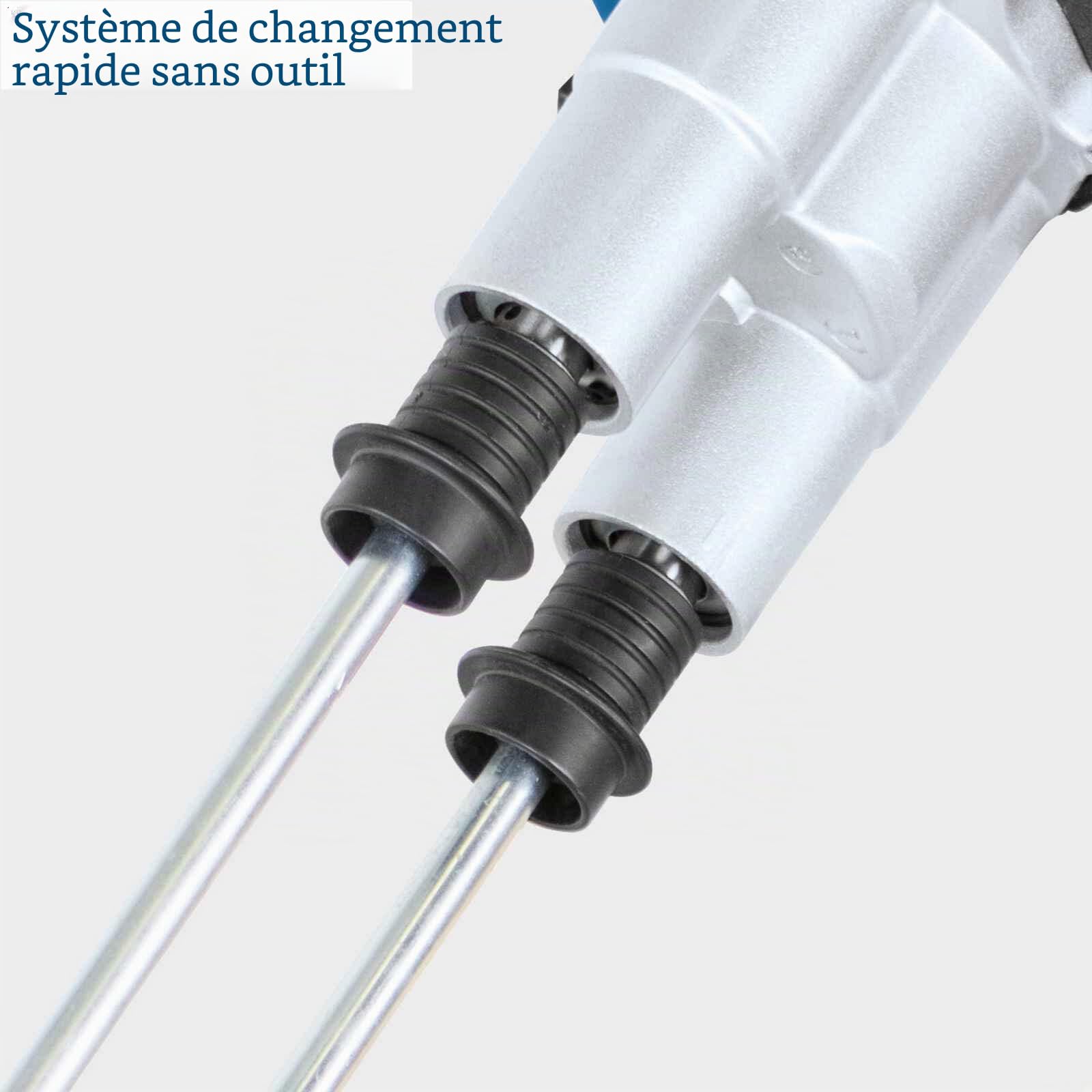 Scheppach Malaxeur PM1800D | Mélangeur à main | Puissance 1800W | Emmanchement M14 | 700 min-1 | 2 vitesses | Poignées ergonomiques | Turbines incluses | Idéal pour peinture, mortier et crépis