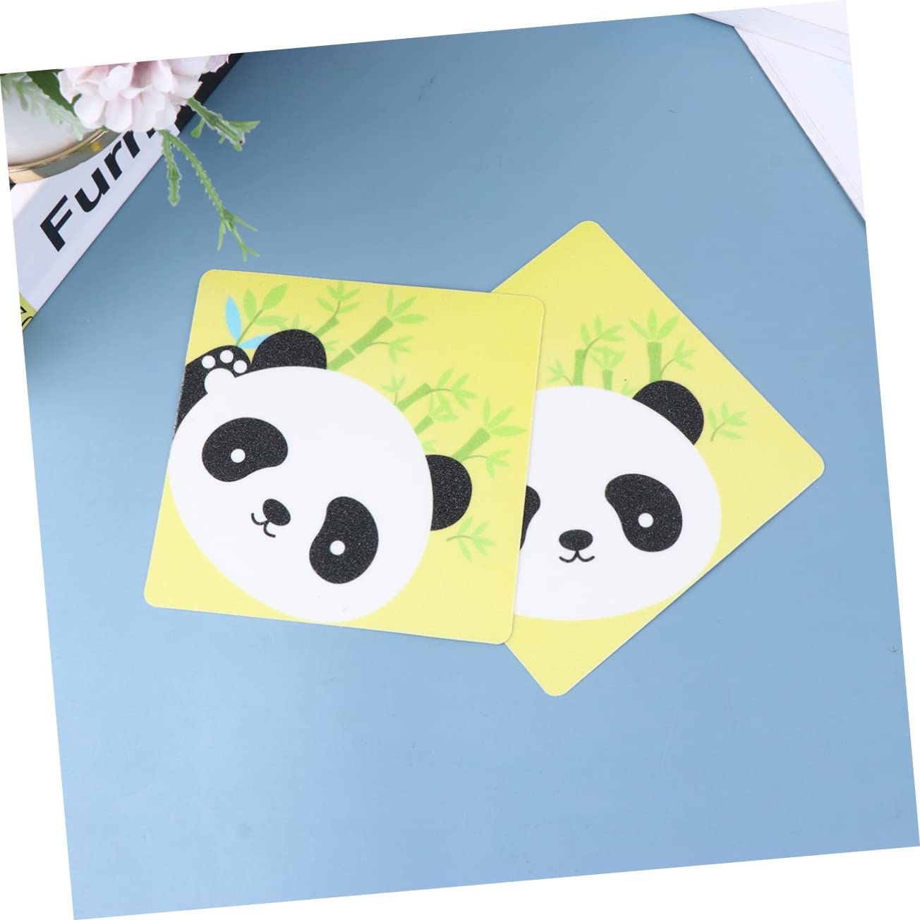 SOLUSTRE 6Pcs Cartoon Bathtub Stickers Slip Self Adhesive Decals for Safety Bathroom Non Slip Tub Paster Panda Pattern for Home Use