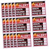 WEKAMOS 20 Blätter Notfall Aufkleber Für Tier Und Personen Retter Fenster Aufkleber Für Tierfinder Notfallalarm Für Hausbrände