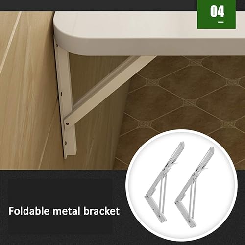 Miniatura 7 de KDDEON Mesa plegable flotante montada en la pared, escritorio multifuncional para niños, escritorio de escritorio, mesa de trabajo de garaje, 4