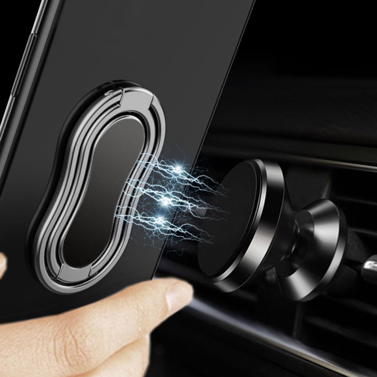 Unomor Portable Phone Stand Double Ring Zinc Alloy Adjustable Kickstand image 5