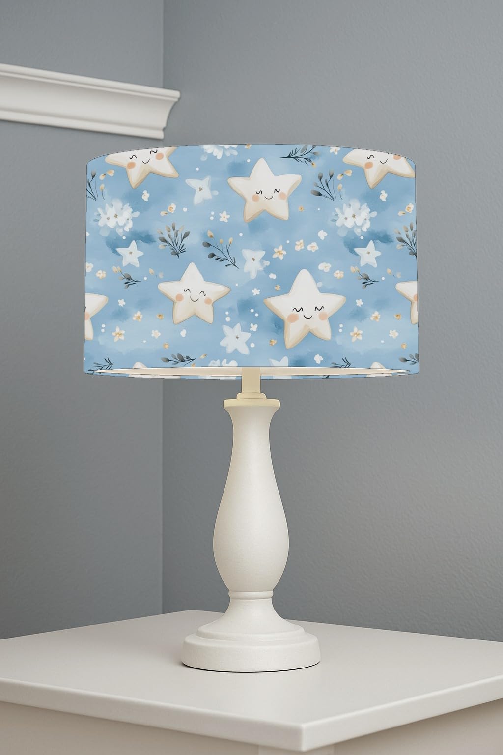 Smiling Stars Bliss lightshade – 30 x 21cm Table Drum Shade | A194A6
