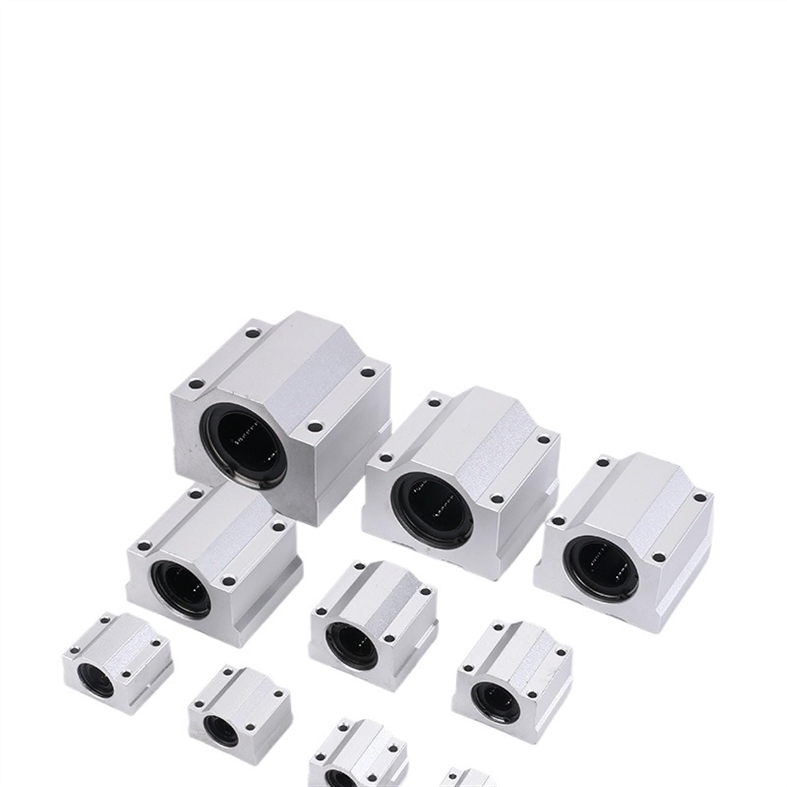 Curseur linéaire en alliage d'aluminium, Type boîte, SCS6UU SCS8UU SC10UU SCS12UU 16UU SCS20UU, roulement linéaire for pièces d'imprimante 3D, 1/4 pièces(SCS12UU 12mm,4PCS)