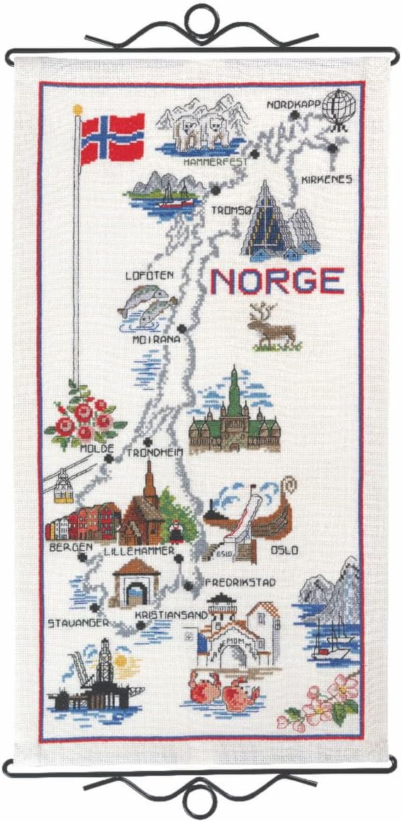 Permin Counted Cross Stitch kit Norway, 29x56cm, DIY, 70-8724