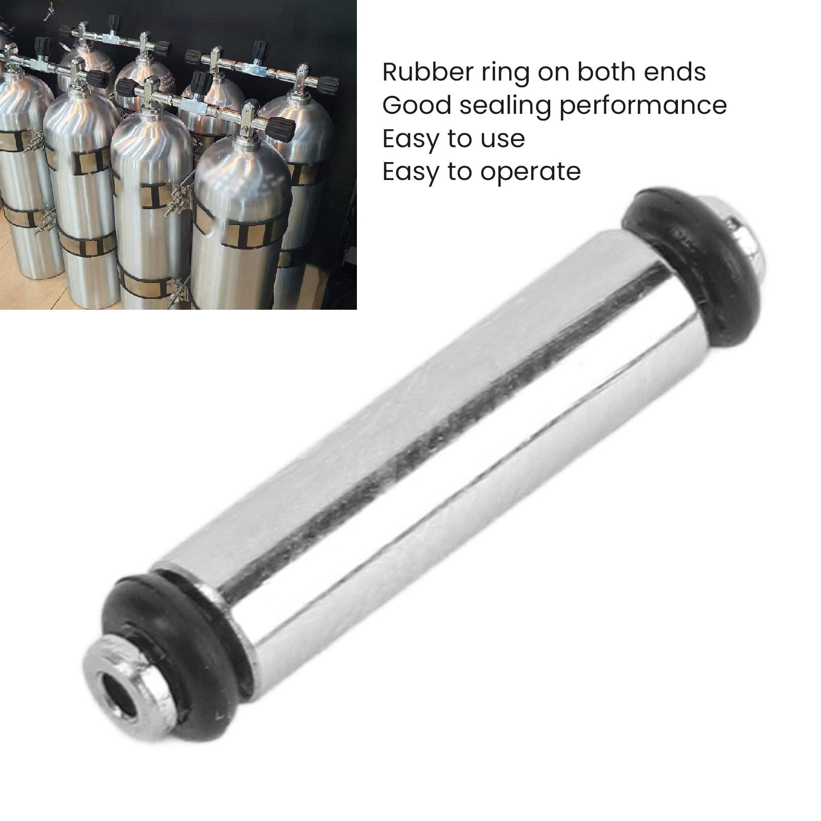 Cffuvros Scuba Diving Swivel Spool, High Strength Double Ended Diving Measure Regulator Spool with 360° Rotation, Resistive Design for Professional Dive Accessories