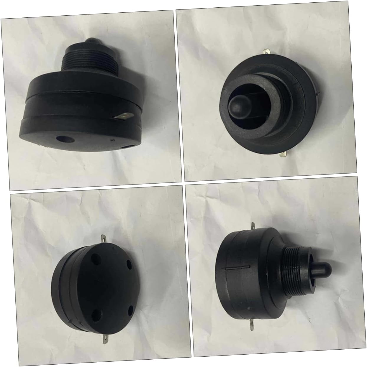 8 Pcs Car Tweeter Horn Adapter Set with Plastic Black Finish