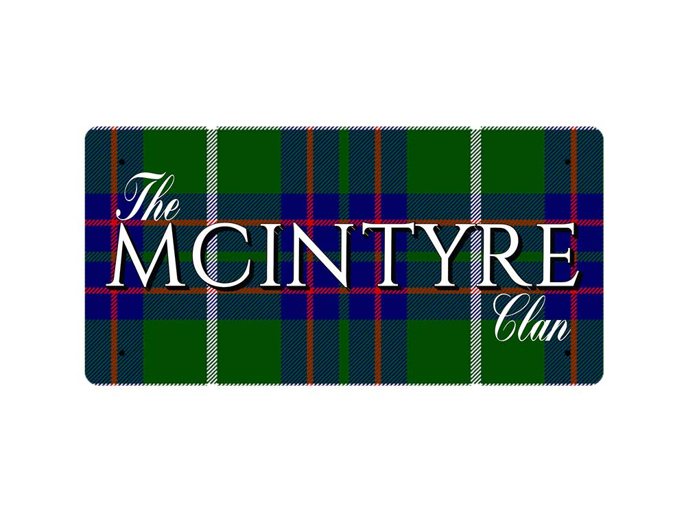 McMug - The Mcintyre Clan (Mcintyre Modern Tartan) - Metal Sign, Decorative Sign, 200mm x 100mm