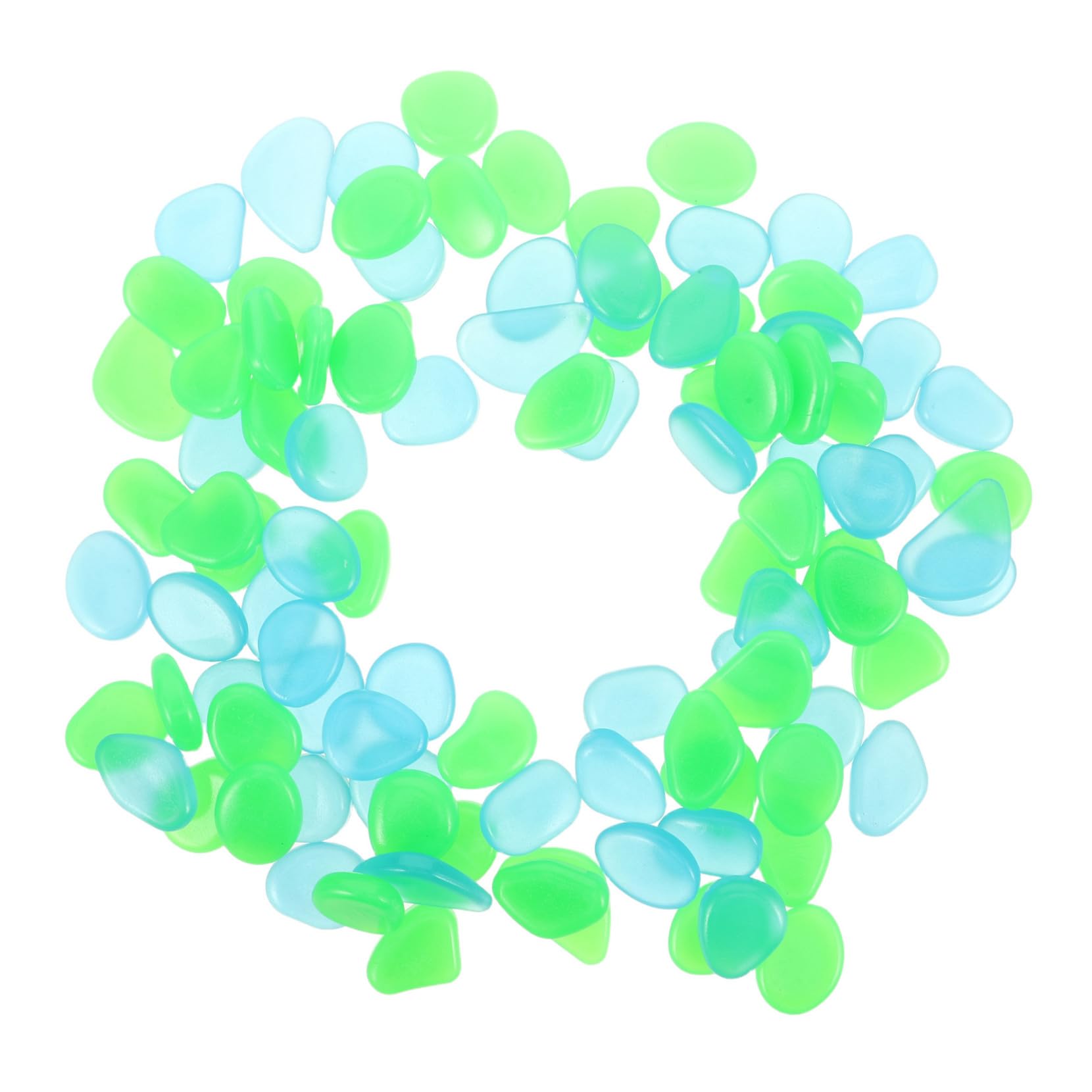 POPETPOP 500 piezas Piedras Luminosas Guijarros que Brillan la Oscuridad para Decoración Exterior Jardín Césped Grava Decorativa para Peceras y Paisajismo