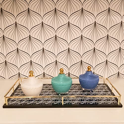 Briganti Venetian Candle Collection, Scented Candles In Turquoise Glass Jar (25 Scent, 9 Color Assortment) Made With Natural Soy Wax, Premium Fragrance Oils, Cotton Wicks - Dozen Roses #TOP4