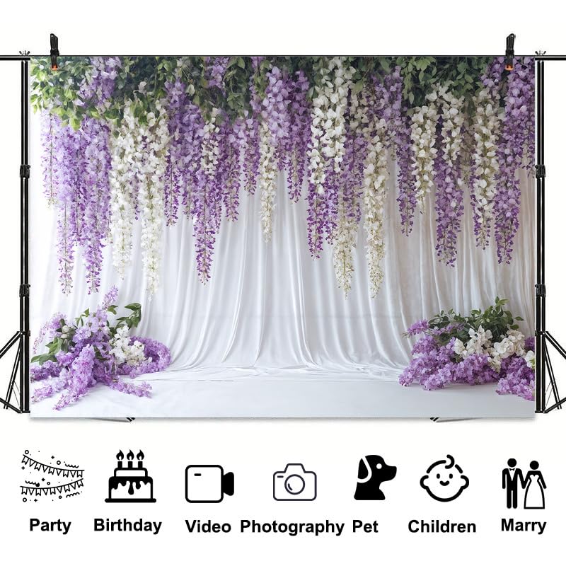 Fondo fotográfico color púrpura 7x5 ft miniatura 3