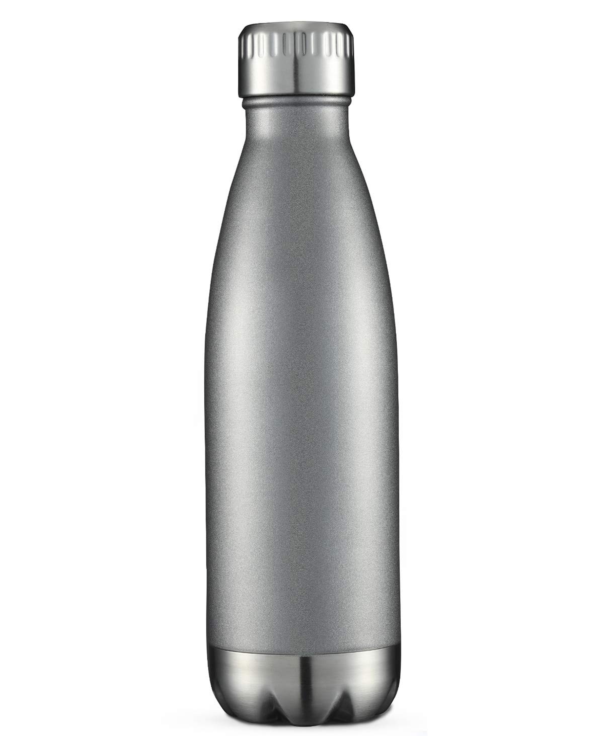HASLE OUTFITTERS 17oz Cola Shape Design Water Bottle 1PC Gray,750ML Keeps Water 24 Hours Cold,12 Hours Hot,Sweat-Free Exterior Wall, Perfect for the Go and Easy Grip Carrying
