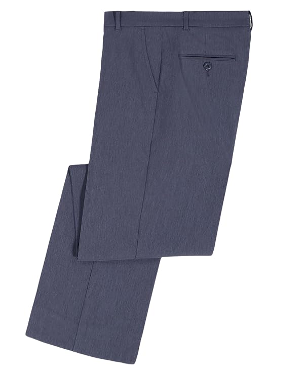 Tommy Hilfiger TH Flex Stretch Performance Dress Pant, Straight Leg Fit, Zip Fly & Belt Loops, Side & Back Pockets, Dark Blue Heather, 16 by Tommy Hilfiger - Used condition - Image 2