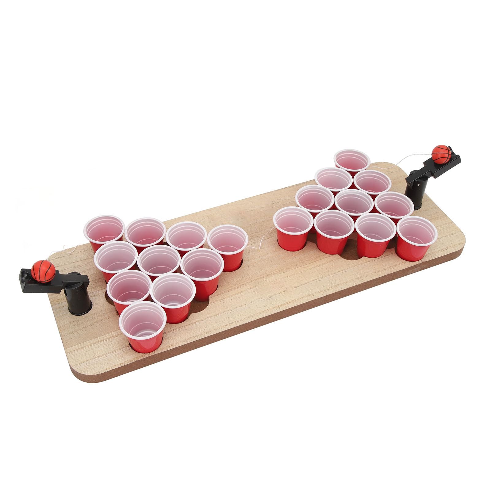 Gioco da Tavolo Beer Pong, Gioco Compatto per Bere Beer Pong Divertente Sicuro e Durevole in Legno di Pino e Plastica per la Festa