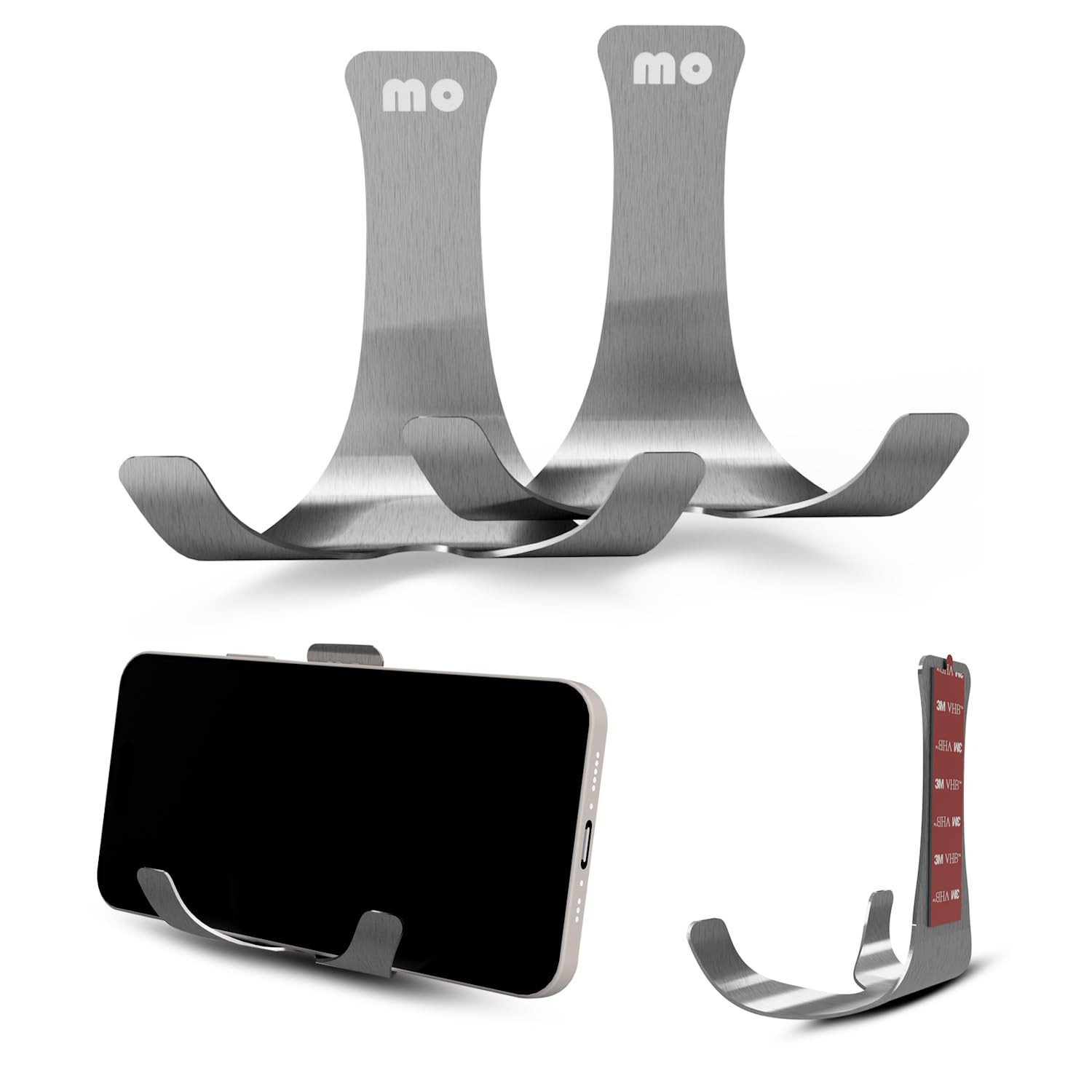 Support mural pour téléphone portable et télécommande en lot de 2 | Idéal smartphone et clés - 8