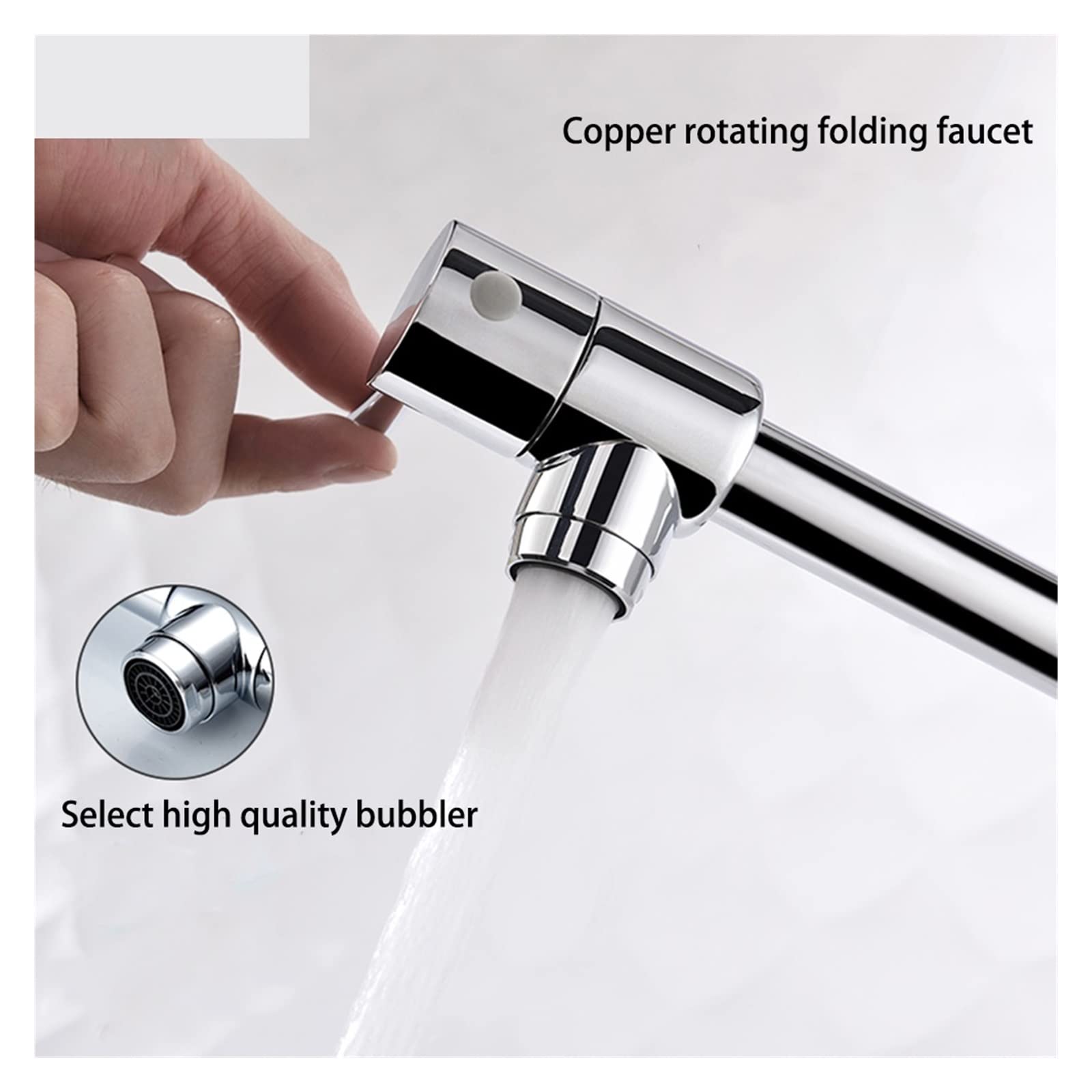 Rubinetti per lavello da cucina, Brass Wall Wall Monted Cucina Ruzio Restrozzoso POUCET Growing pieghevole REGLI RETRABILE REGLITTO REGLIFICA DASCHET DACKET TACE. per lavello Vanity Rv Bar(Chrome)