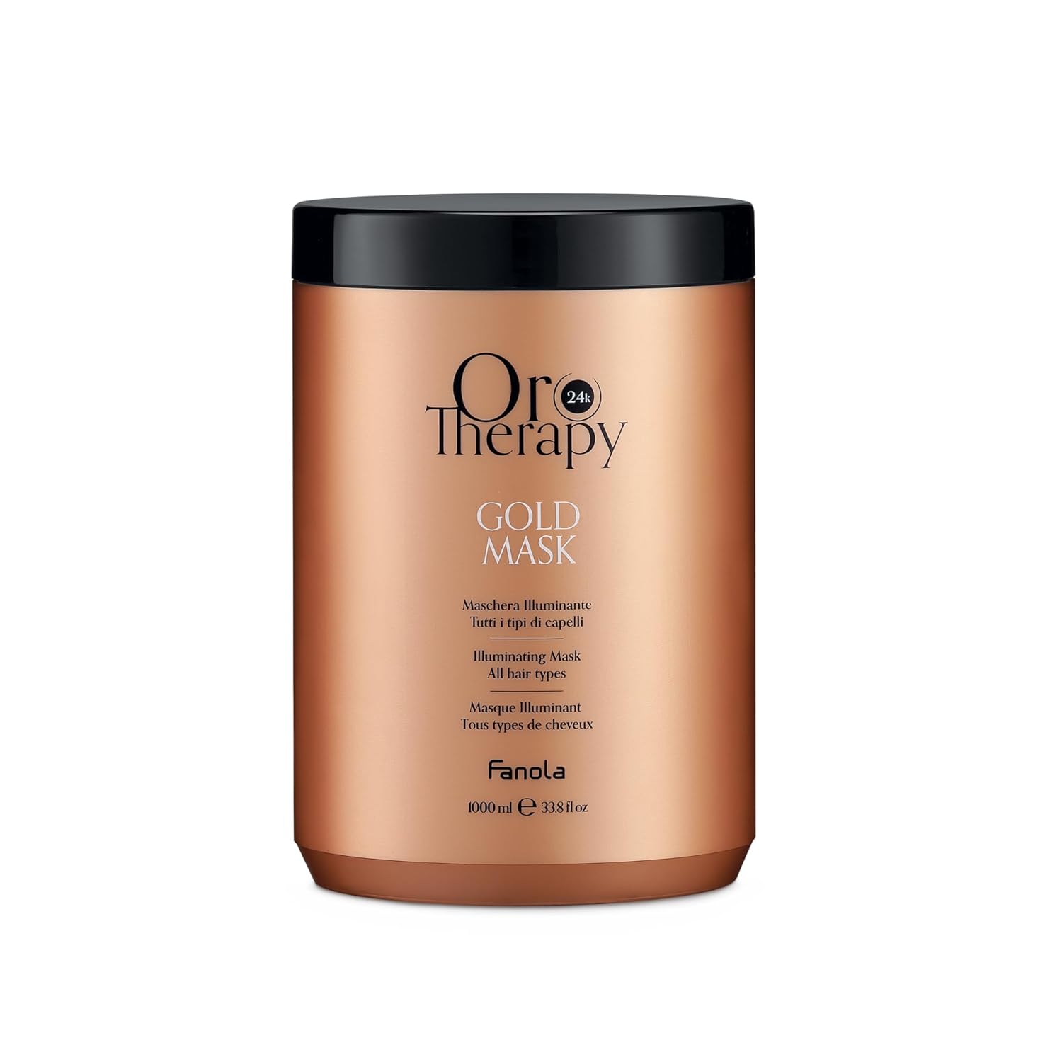 Fanola Oro Therapy Hair Mask Treatment - Infused with Keratin, Argan Oil, and Micro-Active Gold - Hair Care Treatment for Damaged or Frizzy Strands (35.63 oz)