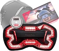 Brake Free Helmet Light: Wireless Smart Brake Detection LED for Motorcycles - Weatherproof, 500 Lumens, Easy Mount Black