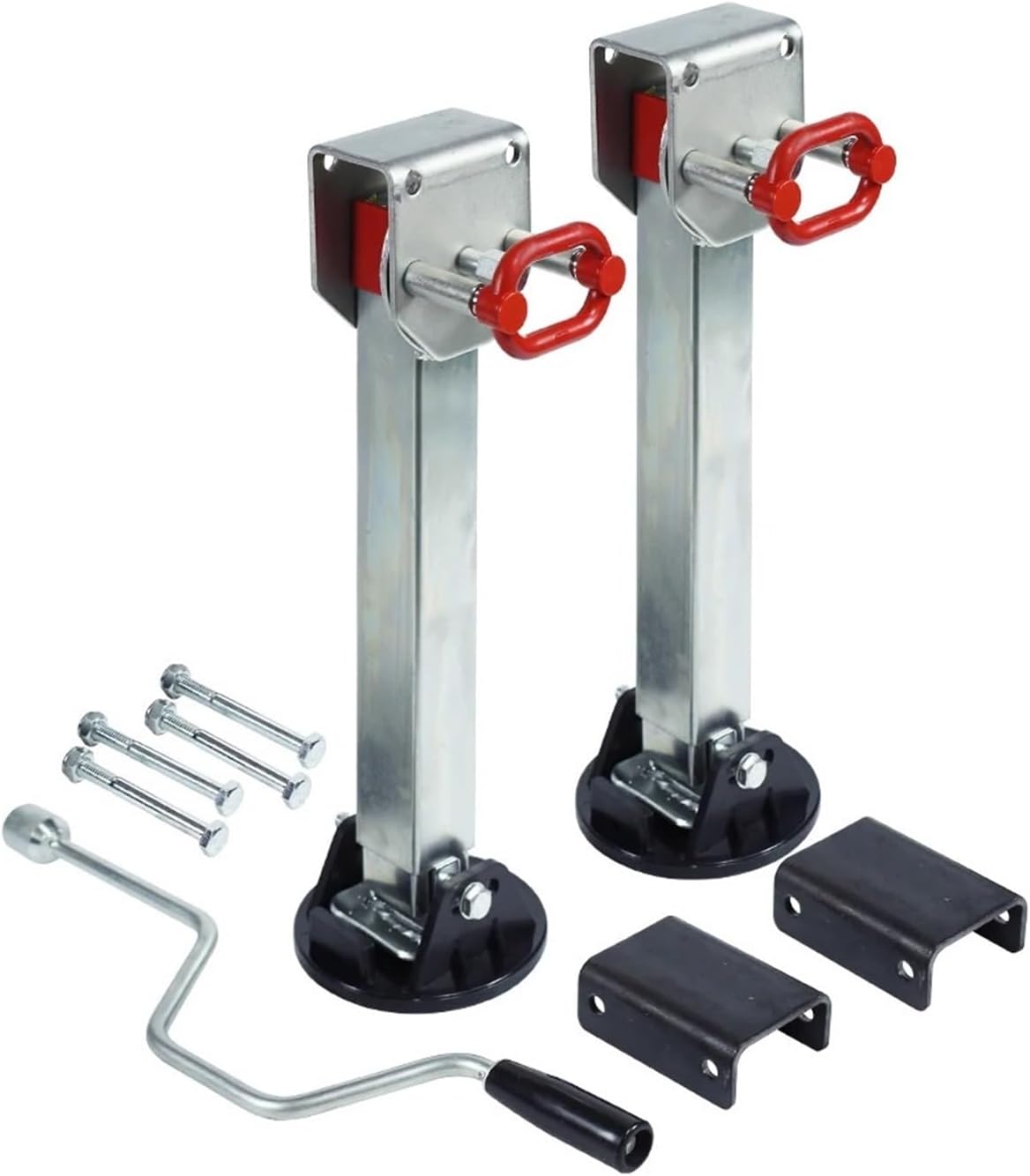 Trailer Jack 2PCS Trailer Jack 440~630mm Drop Down Caravan Parking Stabiliser Legs Handler Motorhome Stands Corner Steady Camper Parts for Camper, RV