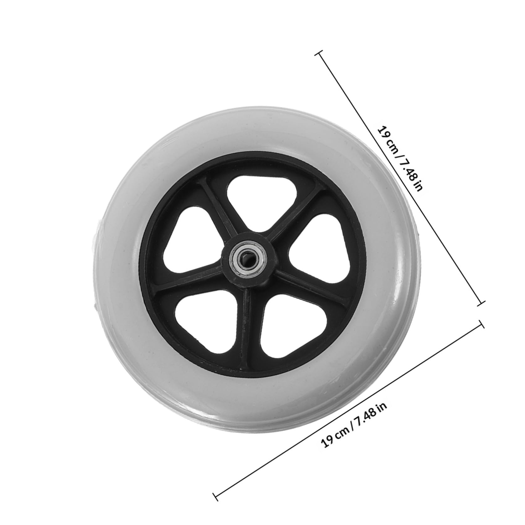 2 Pezzi Ruote Girevoli per Carrozzina e Carrello, Accessori di Ricambio in Plastica, Facili da Installare e Resistenti All'usura, Diametro 8mm