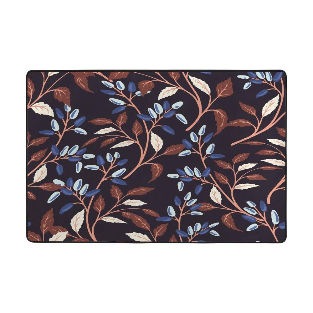 Tapis de sol antidérapant et lavable grand format style rétro pour une maison propre