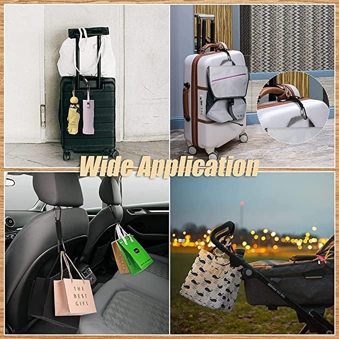 Miniatura 3 de Paquete de 5 mosquetones de paracaídas para mochilas, correa de paracaídas, clips para mochila, mosquetón, mosquetón de doble gancho para botella de