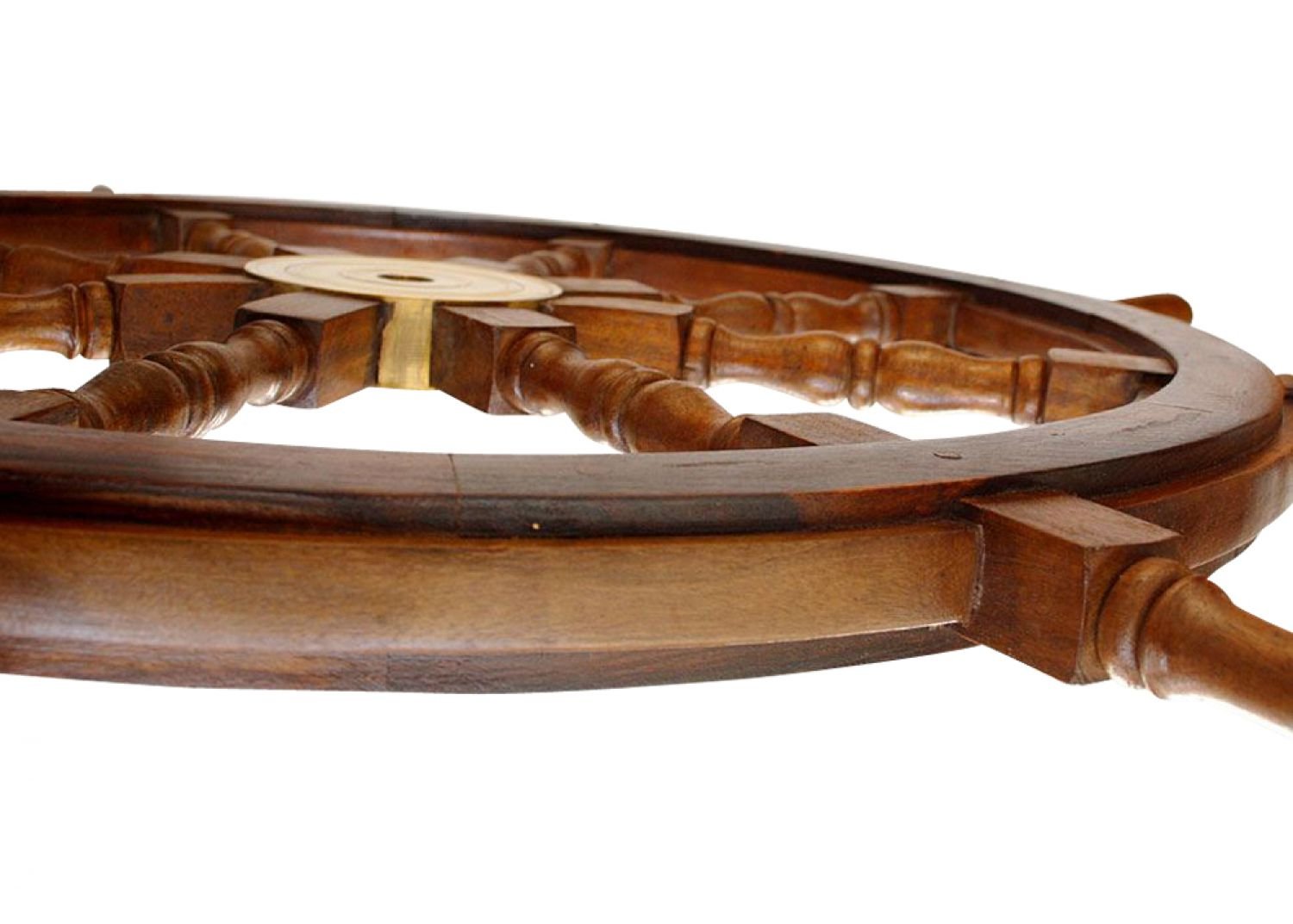 aubaho Schiffssteuerrad Schiffsrad Steuerrad Schiff Schiffe Boot 125cm Holz Messing