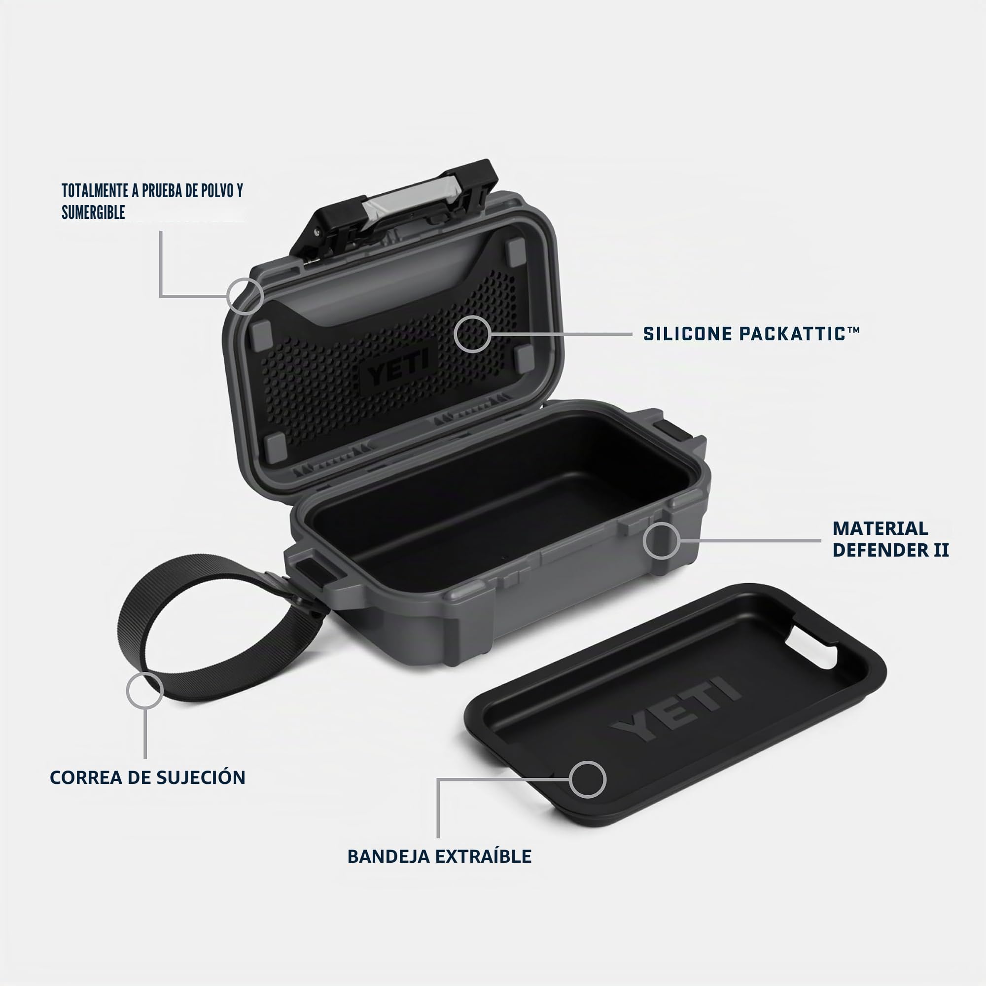YETI LoadOut Gobox Gear Case, Carbón, 1