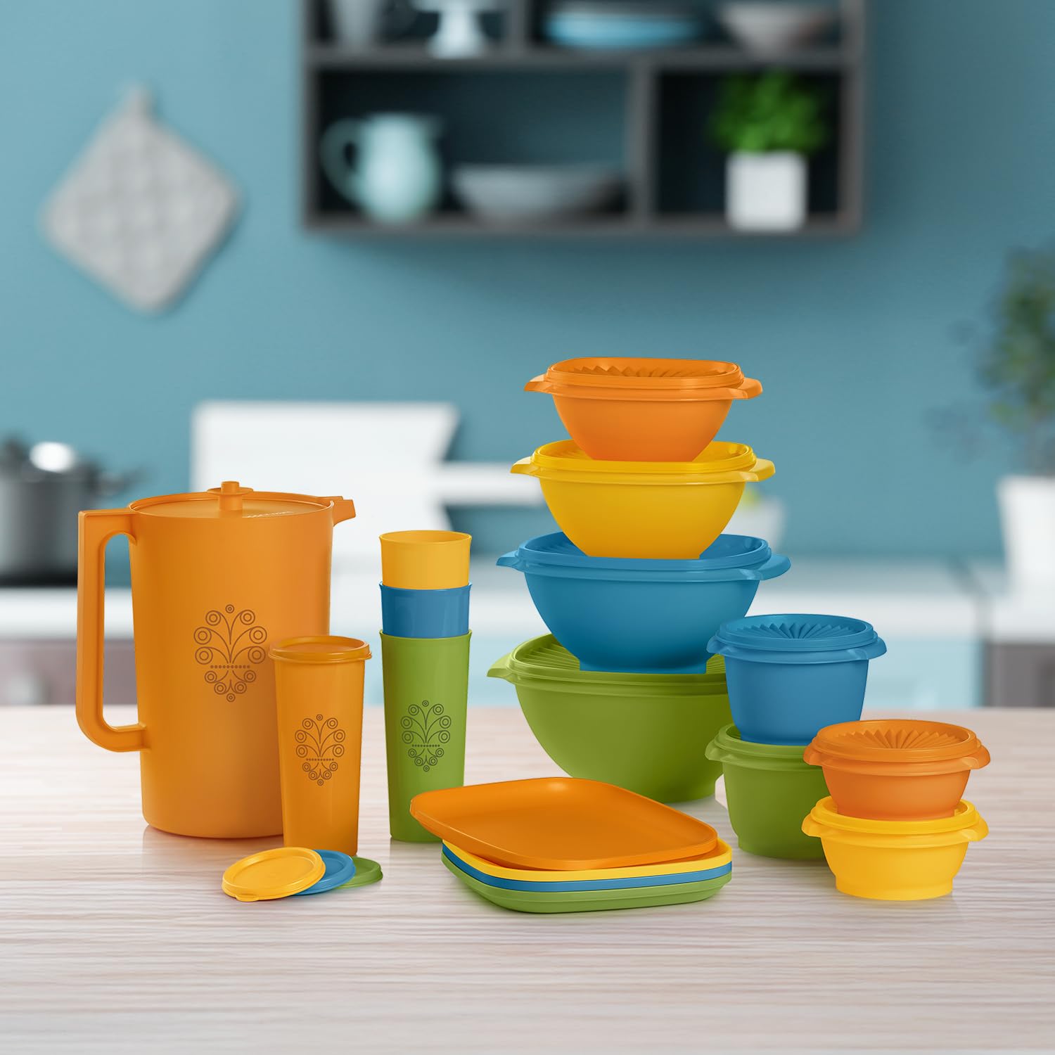 Lot De 2 Moules Tupperware Vintage – Vert Clair – Formes Cœur Et Carré – 4 Empreintes