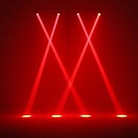 Vista 5 de Superdream Luz LED para escenario, luz de escenario para DJ, para fiesta de baile, boda, DJ, discoteca, espectáculo, espejo, iluminación de bola Rojo