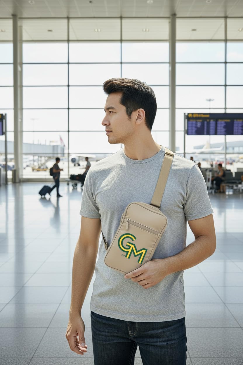 Broad Bay George Mason Crossbody Bag - Versatile Travel, Sports, or Gameday Bag for GMU Fans and Alumni, Men or Women