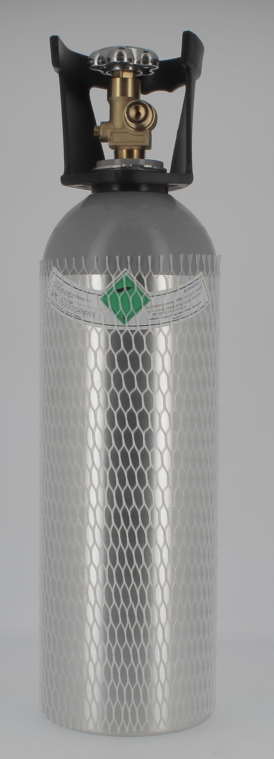 Bouteille Co2 de 2 kg en aluminium entièrement rechargeable avec valve résiduelle spéciale pour gazage alimentaire et gazeurs